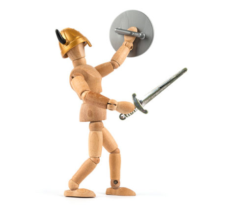 19-521_Lagentium-Website-Refresh_Homepage_Teaser_580x580 A wooden model of a man with a sword and shield